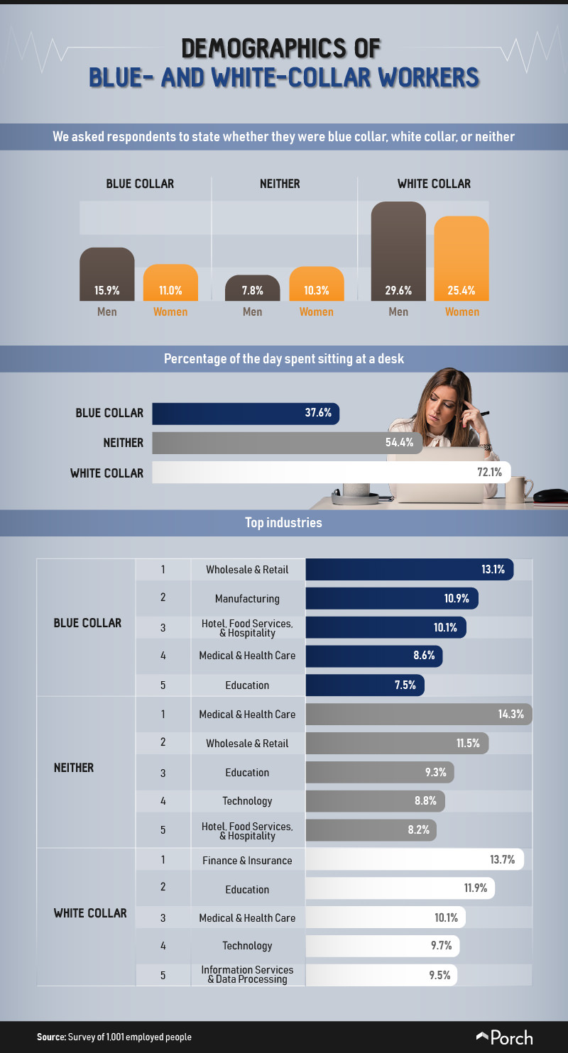 Demographics of white and blue collar workers